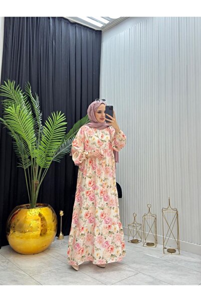 FRESH FASHION Modal Mango Summer Dress with Front Flap and Openable Buttons
