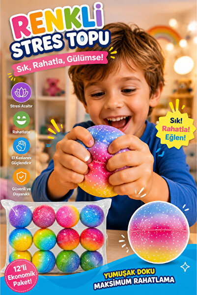 Genel Markalar Stres Topu Küçük 3d Desenli 6,3cm