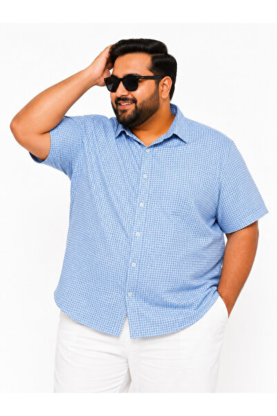 ANNEX Large Size Cotton Short Sleeve Men's Shirt