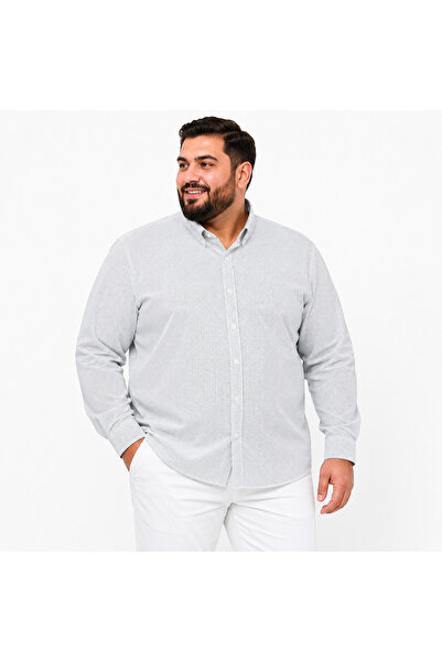 ANNEX Large Size Cotton Long Sleeve Men's Shirt