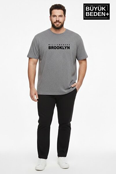 Superlife Men's Large Size Willamsburg Brooklyn Printed 3Xl-6Xl Crew Neck T-S...