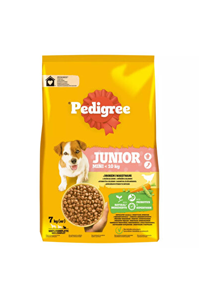Pedigree Hrană uscată cu păsări și legume pentru căței mici 7 kg
