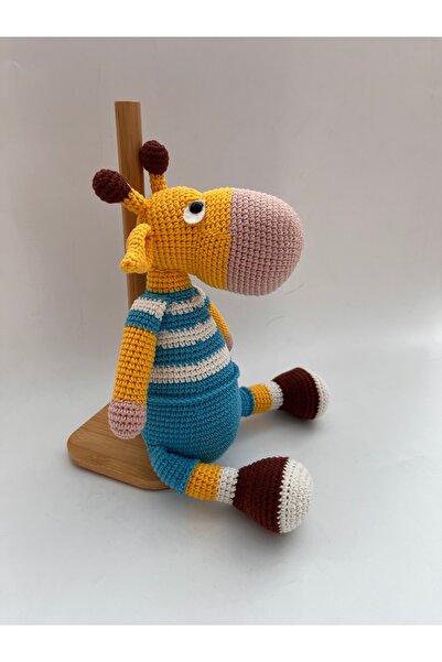 TOIVOS El Örgüsü Zürafa Amigurumi | El Yapımı Büyük Boy (34cm) Oyuncak