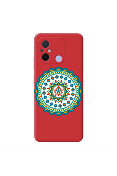 Other Xiaomi Redmi 12C Mandala D11 Red Colored Silicone TPU Θήκη