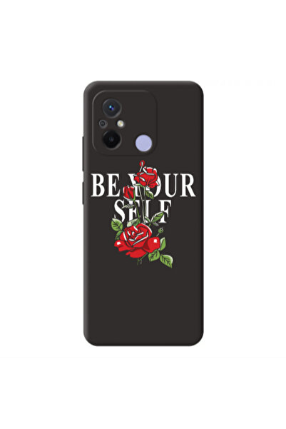 Other Xiaomi Redmi 12C Be Your Self Black Colored Silicone TPU Θήκη