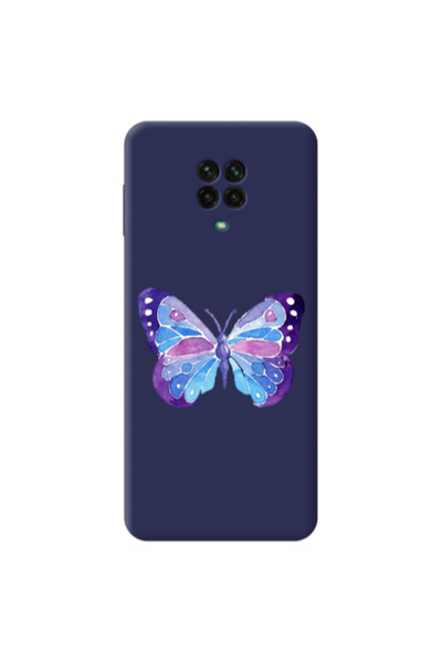 Other Xiaomi Redmi Note 9 Pro Big Butterfly Dark blue Colored Silicone TPU Θήκη