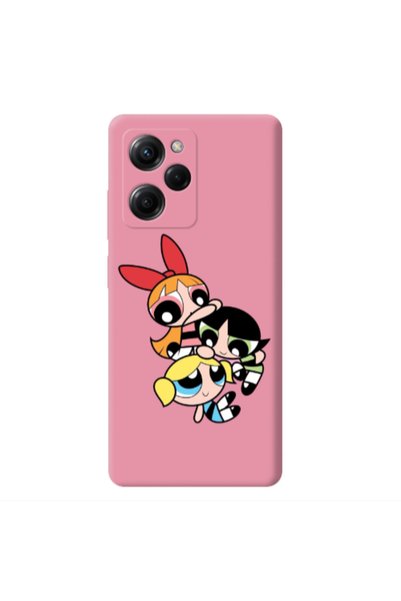 Other Xiaomi Poco X5 Pro Powerpuff Pink Colored Silicone TPU Θήκη