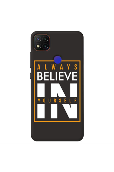 Other Xiaomi Redmi 9c Always Belive Black Colored Silicone TPU Θήκη