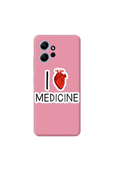 Other Xiaomi Redmi Note 12 4G I Love Medicin Pink Colored Silicone TPU Θήκη
