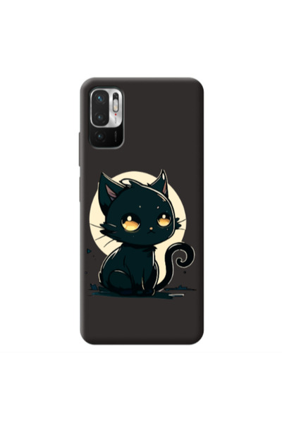 Other Xiaomi Redmi Note 10 Pro 5G Black Cat Black Colored Silicone TPU Θήκη