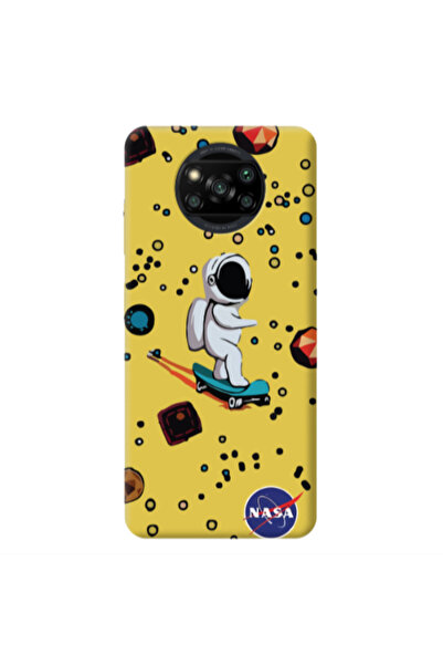Other Xiaomi Poco X3 /X3 Pro Astronaut with skateboard Yellow Colored Silicon...