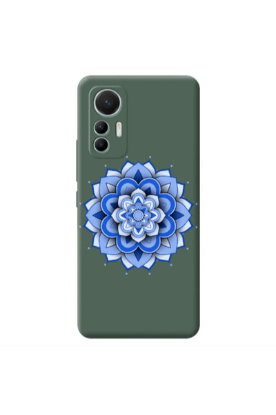 Other Xiaomi Mi 12 Lite Manadala D9 Dark Green Colored Silicone TPU Θήκη