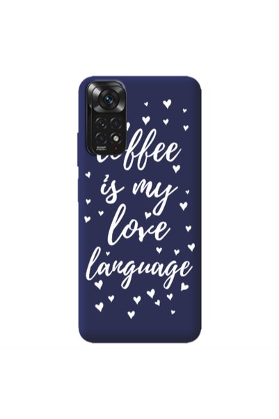 Other Xiaomi Redmi Note 11 4G Coffe is my love language Dark blue Colored Sil...