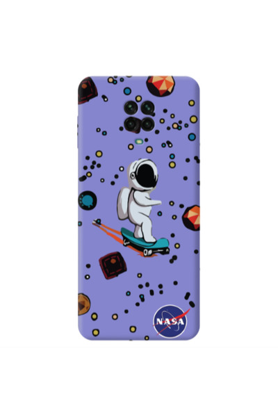 Other Xiaomi Redmi Note 9 Pro Astronaut with skateboard Purple Colored Silico...