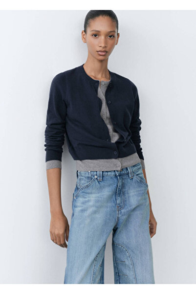 MANGO Woman Μπλε γυναικεία ζακέτα 77038636