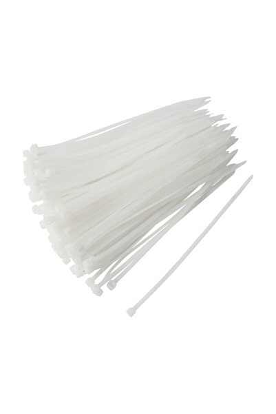 OEM Colier plastic/șoricei prindere Strohm 4,8x300 mm, pachet 50 bucăți, alb
