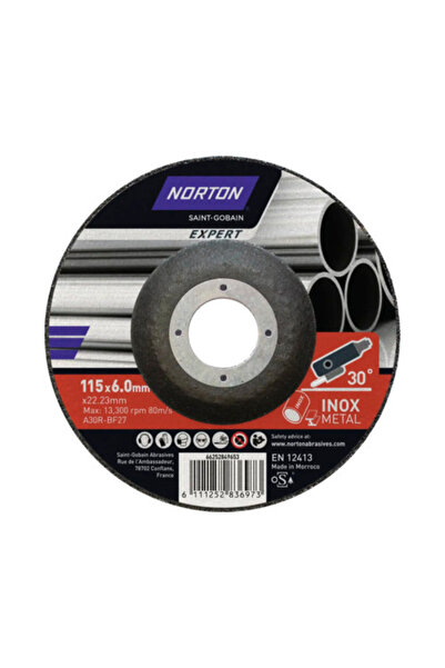 OEM Δίσκος κοπής μετάλλου Norton Expert Ø115x6x22,23mm