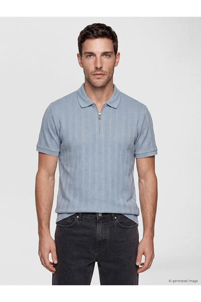 LC Waikiki Vizyon New Season Polo Neck Striped Men's T-Shirt