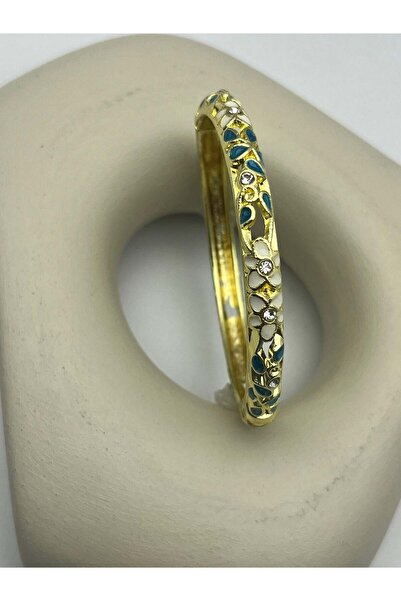 BİJU YILMAZ 26Kmp10 - White Flower Enamel Clamp