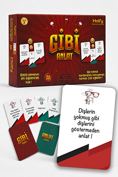 Molfy Gibi Anlat Kutu Oyunu Eğlenceli Grup Arkadaş Aile Oyunu Kart Oyunları H...