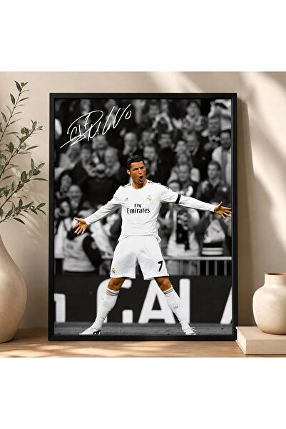 HOME MODE لوحة جرافيتي كريستيانو رونالدو CR7 فيفا 2026 |   قماش كانفاس 250 جر...
