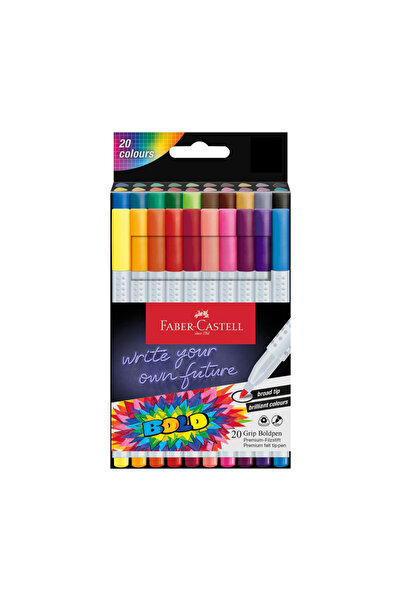 Faber Castell Boldpen Keçe Uçlu Kalem Seti 20'li,Ergonomik Üçgen Gövde,Canlı ...