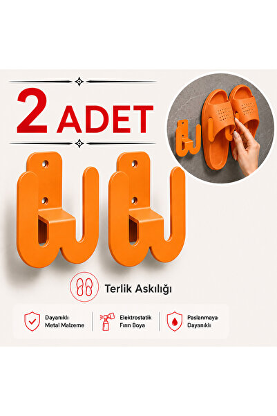 UYART HOME 2 Adet Metal Terlik Askılığı Duvar Tipi | Banyo, Balkon ve Antre İ...