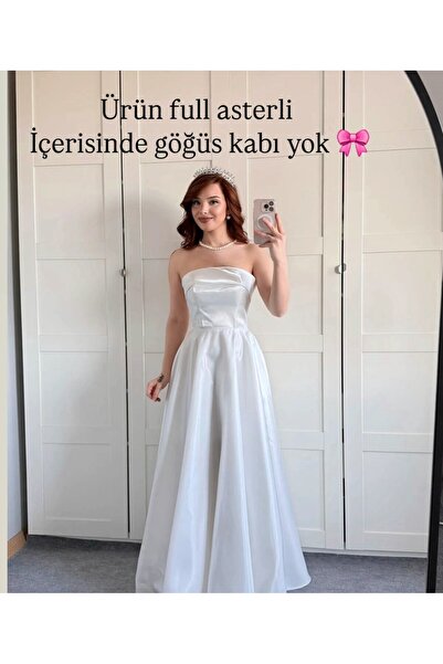 satenia storee serra abiye elbise saten yeni moda özel dikiş