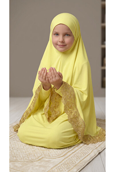 KanatGo Girl's Prayer Set – 2-Piece Worship Set with Headscarf