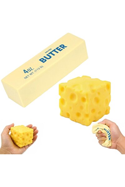Generic Butter Squishy, Sensory Cheese Block Slow Rise Squishy, 2026 New Adul...