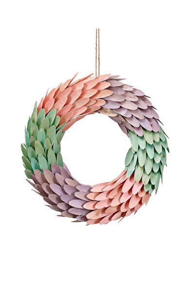 Paşabahçe Çelenk / Kapı Süsü 43 cm Pembe, Dekoratif, Şık