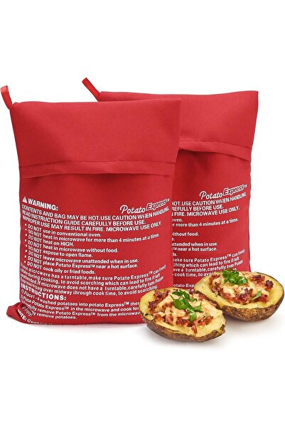 Ayawaska Set 2 pungi pentru copt cartofi la cuptorul cu microunde, reutilizab...