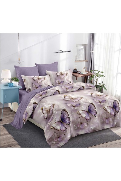 CHIRASO Комплект спално бельо, FINET, 6 части, Класически чаршаф 230x250см, П...