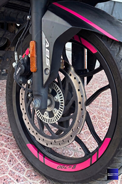 Banxtre 8 Pieces Wheel Rim Stripe Sticker Set for Bajaj Pulsar Rs200 (Enough ...