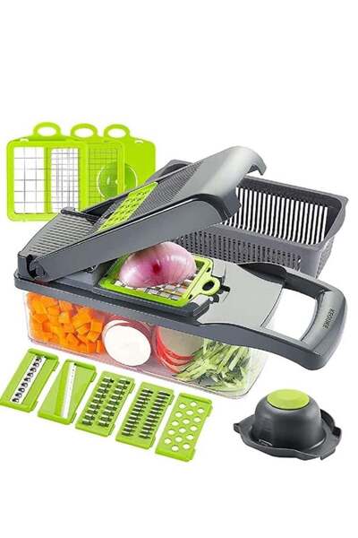ELTRAZONE Vegetable Shredder, Slicer, Grater, Multi-function with Handle, 12 ...