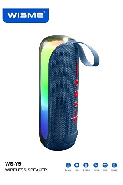 WISME WS-Y5 Wireless Portable Bluetooth Speaker with RGB Colorful Lighting, M...