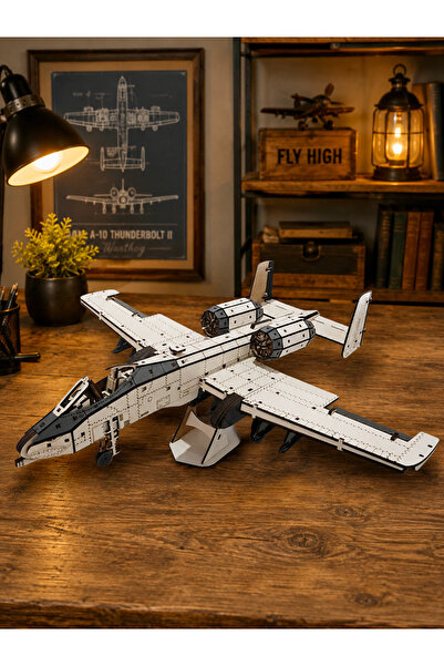 Home Ahşap Dekoratif -263 Parça 3d Puzzle- Uçak Maketi