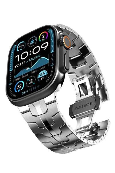 ELTRAZONE Stainless Steel Strap for Apple Watch Ultra 3/2/1, Series 1-10 (49m...