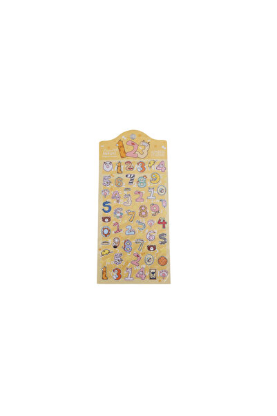Midi Cartoon Number Stickers for Children