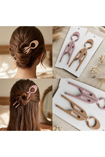 GÜLPEŞE 2-Piece U Model Hairpin Buckle France Model Knob Buckle