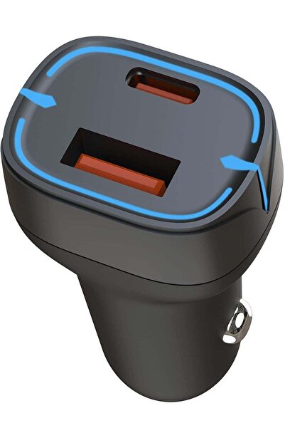 Xo شاحن سيارة سريع CC37 بقوة 20 واط مع منفذين USB للشحن السريع، متوافق مع هوا...
