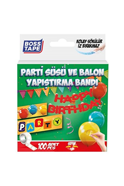 Boss Tape Bandă adezivă pentru decorațiuni de petrecere și baloane 10 mm 100 ...