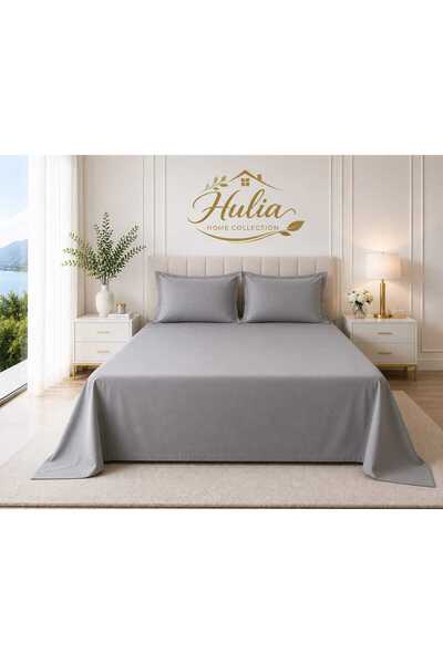 hulia home Ranforce Non-Elastic Sheet Set Double Size Raw Cotton Pillowcase I...