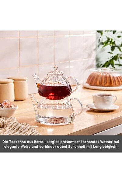 Yıldızan Edl Shop Lori Borosilicate Glass Teapot Edl Shop 1290799