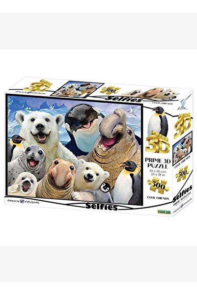 Prime 3D Polar Animals Selfie 500 Piece Adult Puzzle Prm10375