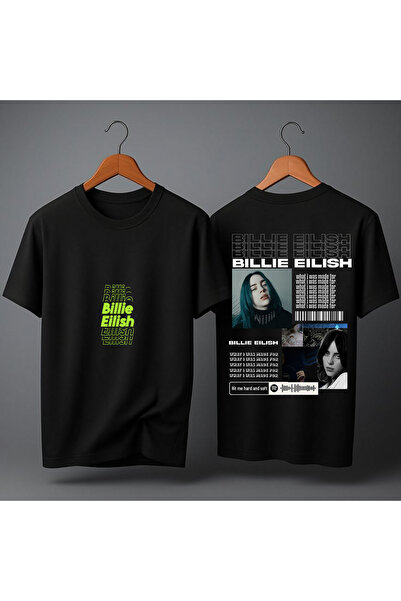 MAGORS Billie Eilish Back Printed Oversize Unisex T-Shirt Crew Neck Cotton Wo...
