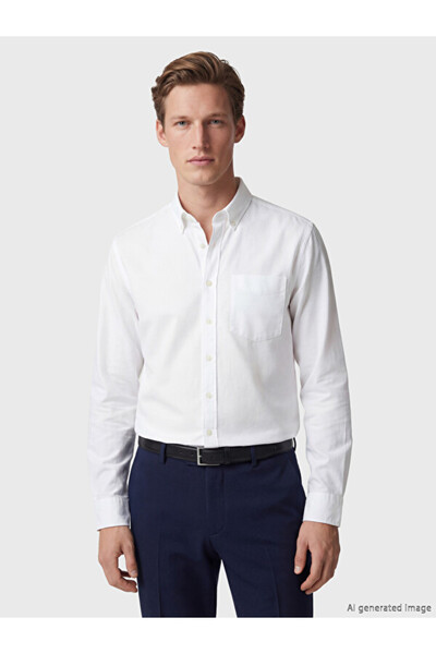 LC Waikiki I Standart Fit Linen Blend Men's Classic Shirt from Freezen Store