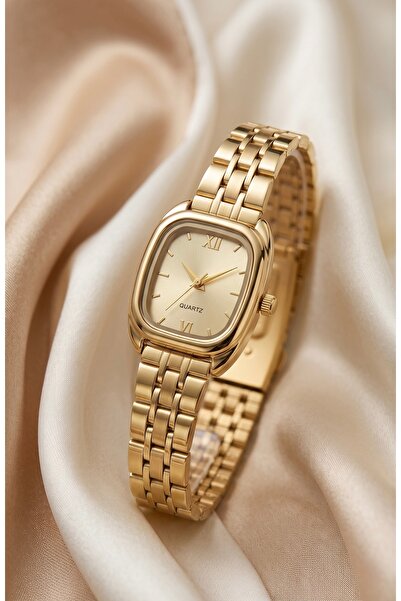 KLISHE Butik Royale Queen Women's Steel Watch Gold Color Vintage Square Oval ...