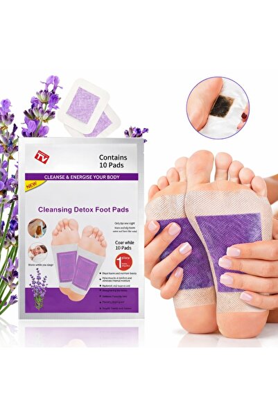 Velaris Set de 10 plasturi detox pentru picioare cu lavandă, detoxifiere, eli...