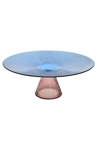 MONDEX Suport tort din sticlă Daz Glass 32x13 albastru 1 buc.